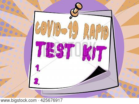 Inspiration Showing Sign Rapid Test Kit. Business Approach Emergency Medical Diagnostic Equipment Th