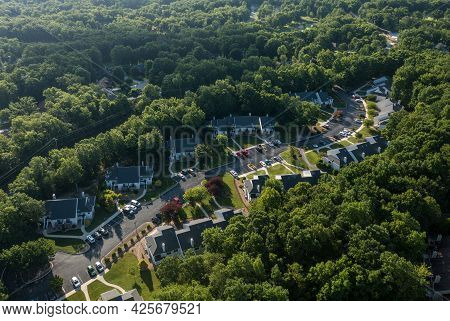 Aerial Drone View Of A Residential Or Timeshare Development In Fairfield Glade Tennessee