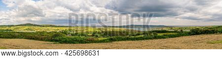 Panoramic View Looking From Lowertown South Toward Long Island Side In Summer On Cloudy Day. Ireland