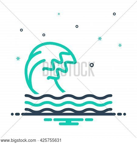 Mix Icon For Wave Ripple Backwash Surf Flood