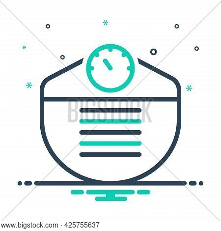 Mix Icon For Weight Heft Meterage Ponderosity Load