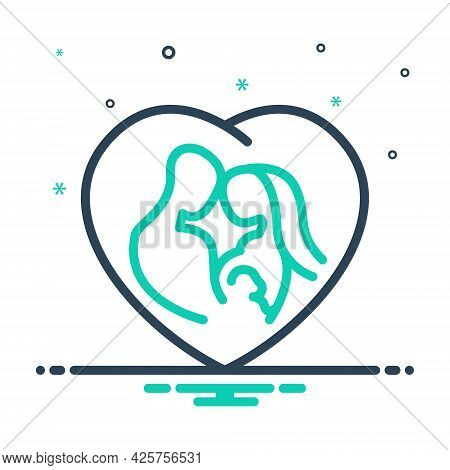 Mix Icon For Family Parentage Couple Together Love