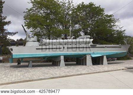 Sevastopol, Crimea, Russia - July 28, 2020: Torpedo Boat 123-k 