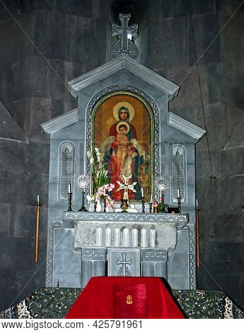 Yerevan,armenia - September 21,2011:the Interior Of The Armenian Apostolic Church In Yerevan, Armeni