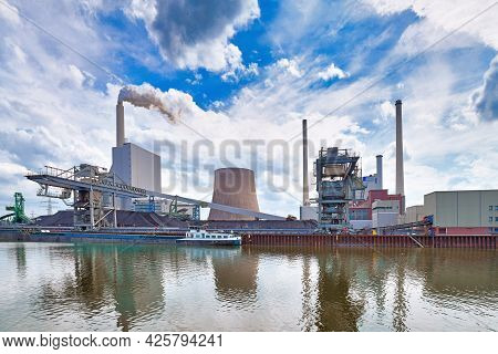 Rheinhafen Steam Power Plant In Karlsruhe In Germany Used For Generation Of Electricity And District
