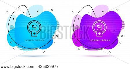 Line Stop Smoking, Money Saving Icon Isolated On White Background. Quit Smoking To Save Money. Abstr