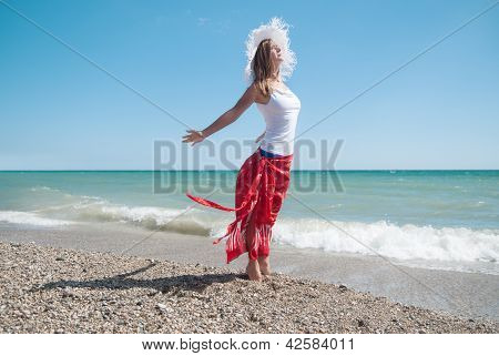 Sexet pige på stranden
