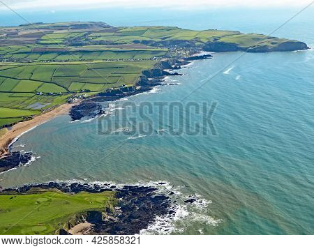 Aerial View Of The South Devon Coast At Thurlstone