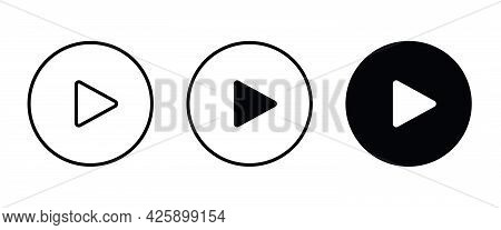Play Button Vector Icon. Video Play Icon