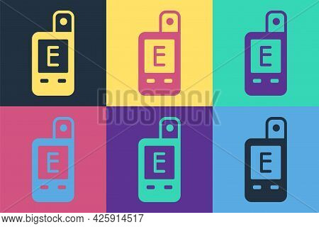 Pop Art Light Meter Icon Isolated On Color Background. Hand Luxmeter. Exposure Meter - A Device For 