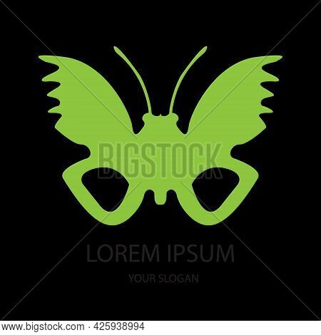 Delightful Butterfly Sticker With Go Green Concept