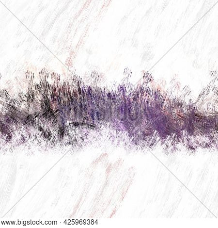 Seamless Abstract Painted Brushed Texture. Spikey Material Pattern Background. Grunge Rough Colour W