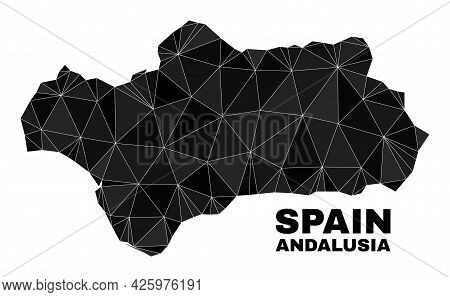 Low-poly Andalusia Province Map. Polygonal Andalusia Province Map Vector Is Designed From Scattered 