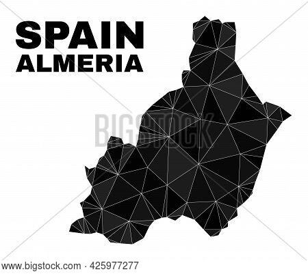 Low-poly Almeria Province Map. Polygonal Almeria Province Map Vector Combined With Chaotic Triangles