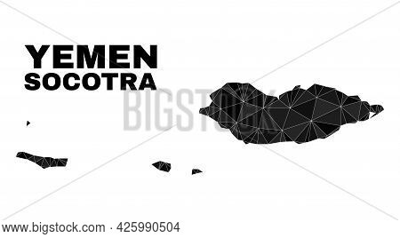 Lowpoly Socotra Archipelago Map. Polygonal Socotra Archipelago Map Vector Is Combined From Scattered