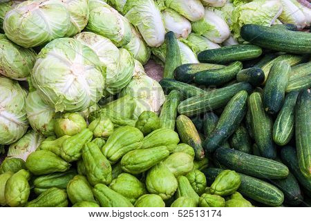 Vegetables on a market