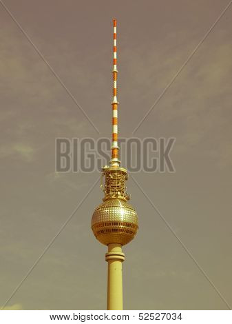 Retro Looking Tv Tower, Berlin