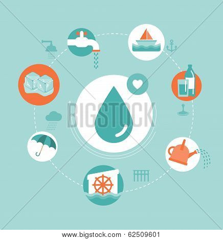 vector water concept illustration