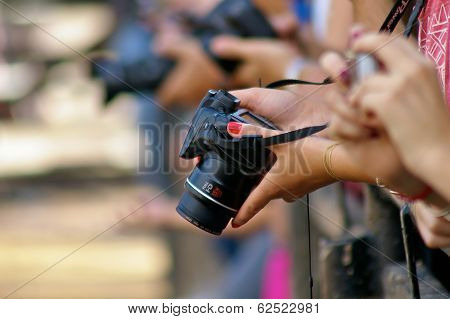 Paparazzi Photographer Close-up