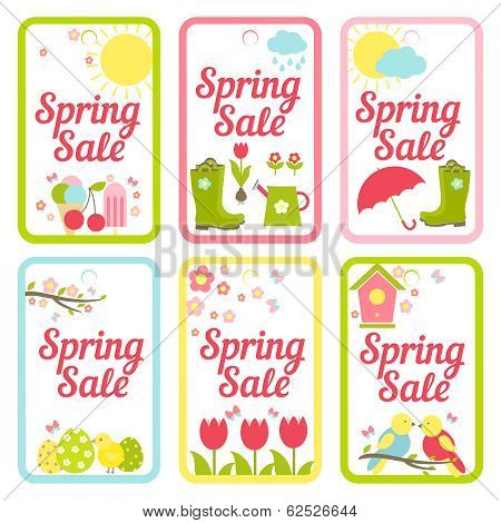 Collection of designs for Spring Sale signs