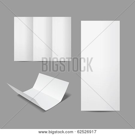 empty leaflet or brochure design template