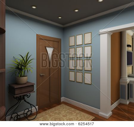 3D Render interiør af forhallen