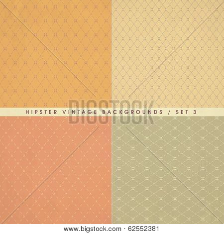 Hipster Vintage Retro Backgrounds Set