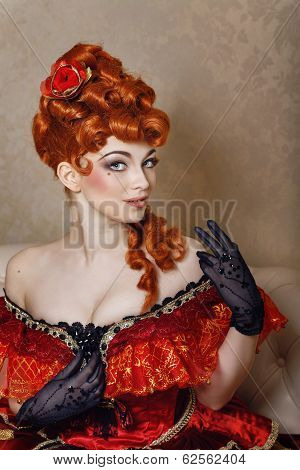 Young Girl Red Dress