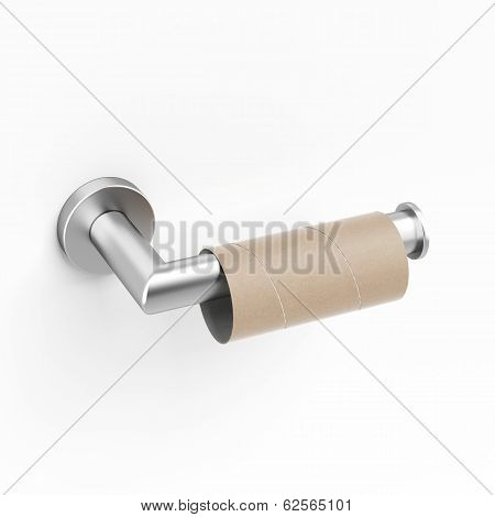 Empty toilet paper roll