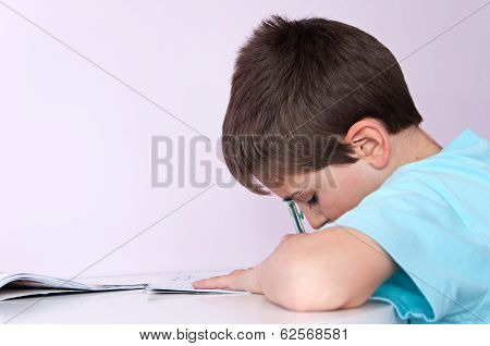 Boy doing homework