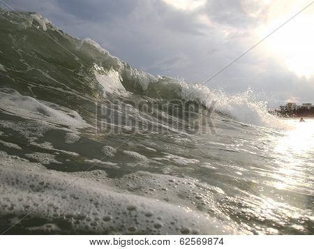 Beautiful Sea Wave. Sunlight. Vietnam.