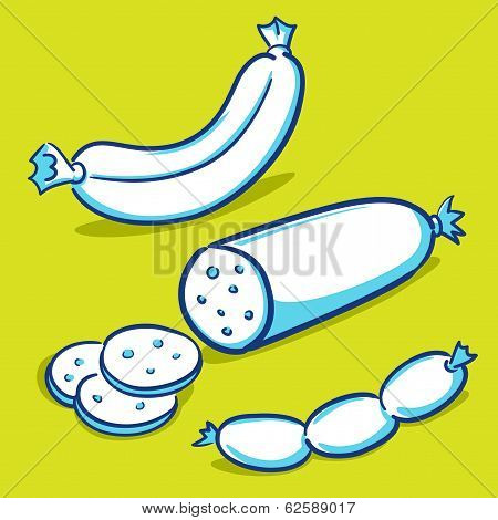 Various type of sausages