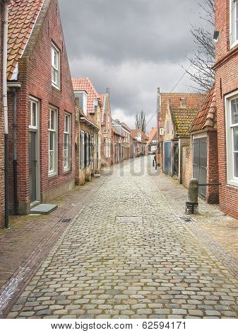 Street In The Dutch Town Of Heusden. Netherlands