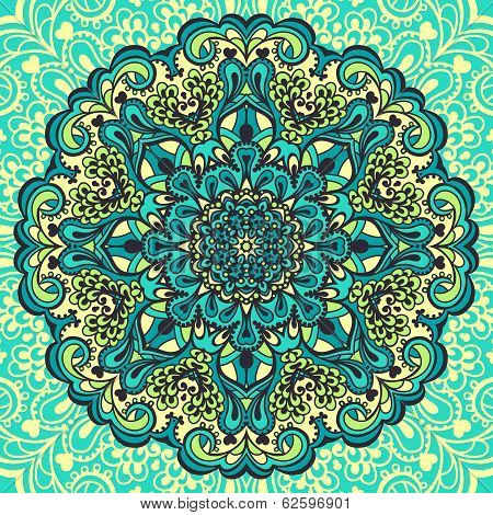 Flower Mandala. Abstract element for design