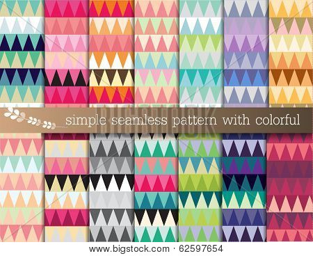 simple seamless pattern with colorful