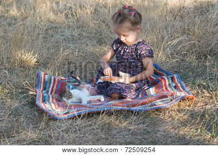 Girl With Hoop Embroiders