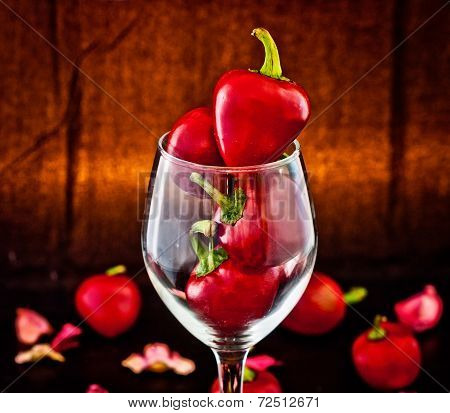 Red Hot Chili Peppers In Glass