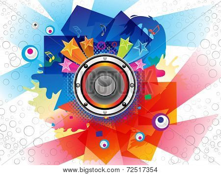 Abstract Colorful Musical Background