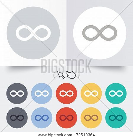 Repeat icon. Loop symbol. Infinity sign.