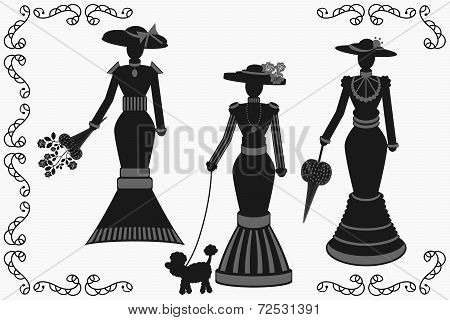 vintage woman silhouette