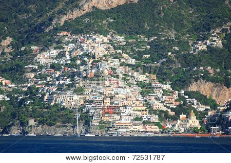 Picturesque view of village Positano, Italy