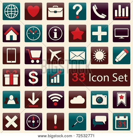 Set of icons for mobile app and web