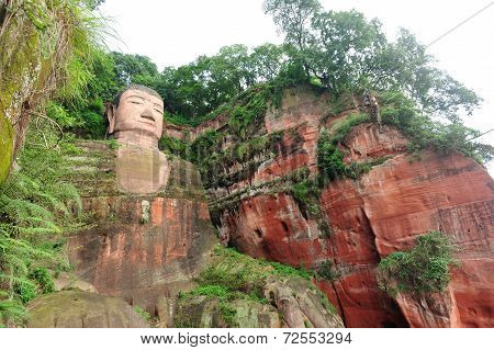 large  budga statue in Leshan, Sichuan, China