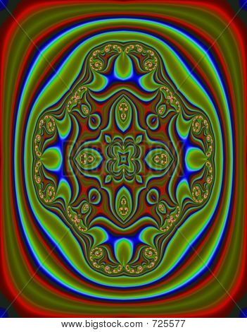 Fractal jóia tons de telha