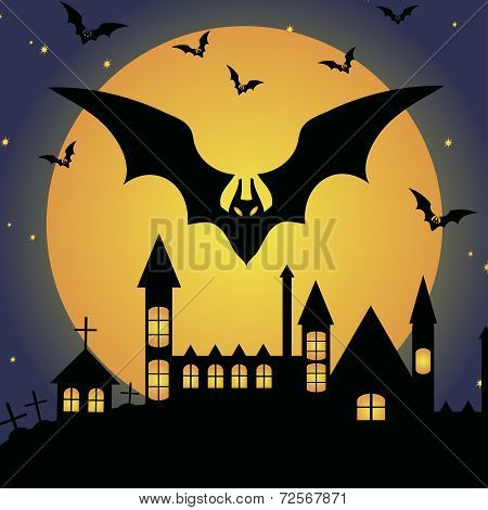 Halloween template frame
