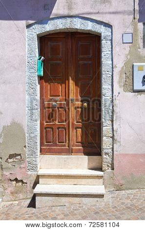 Wooden door. Pietragalla. Basilicata. Italy.