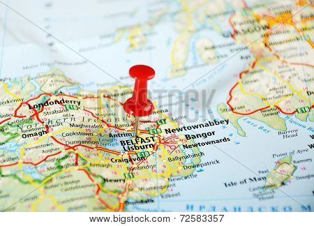 Belfast  Ireland  ,united Kingdom  Map