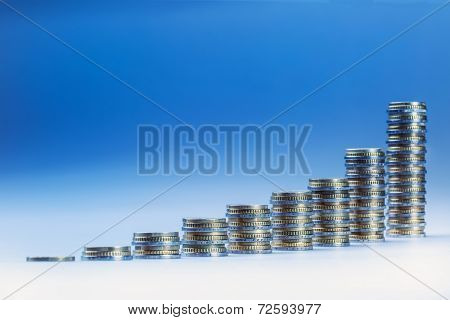 Financial diagram - the graph of economic growth.