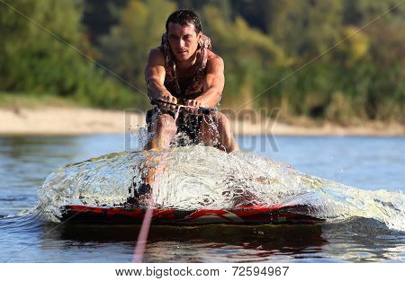 Athlete On The Wakeboard