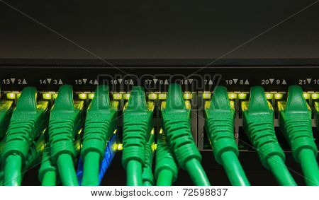 Usb Cable Board Hub In Digital Telecommunication Control Room